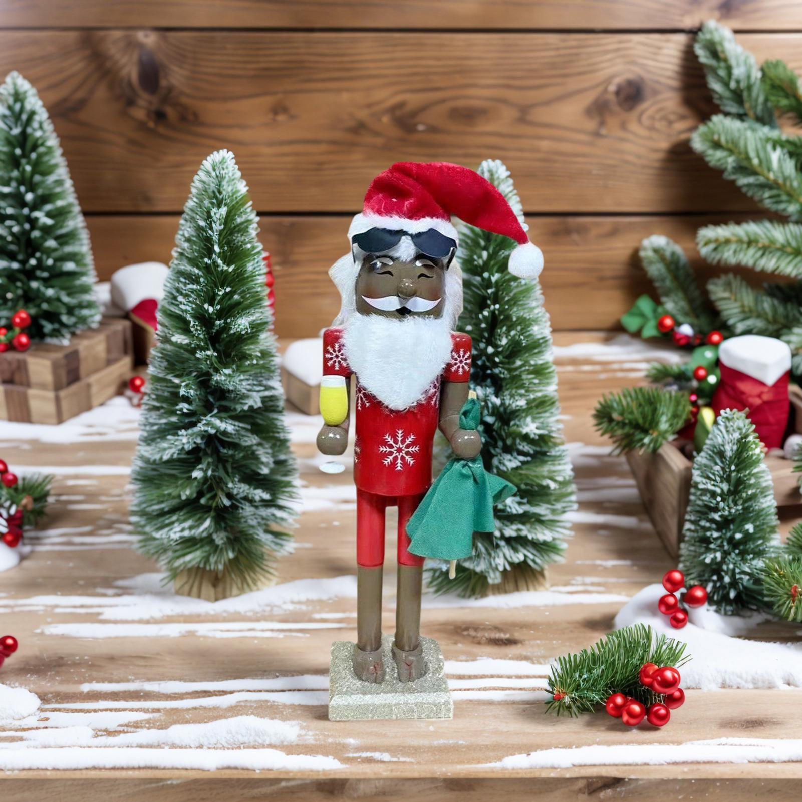 Nutcracker Figurine - Adornos de Cascanueces Navidad africano Santa