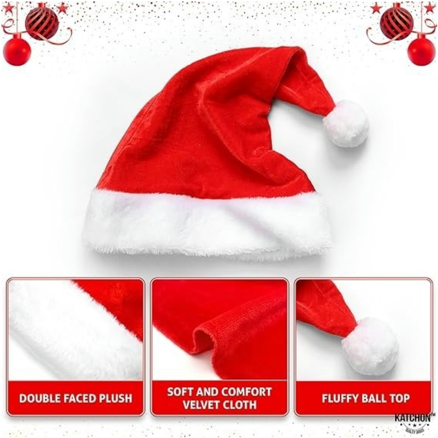 Conjunto de gorros de Papá Noe - Santa Hat Plush reseña y precio