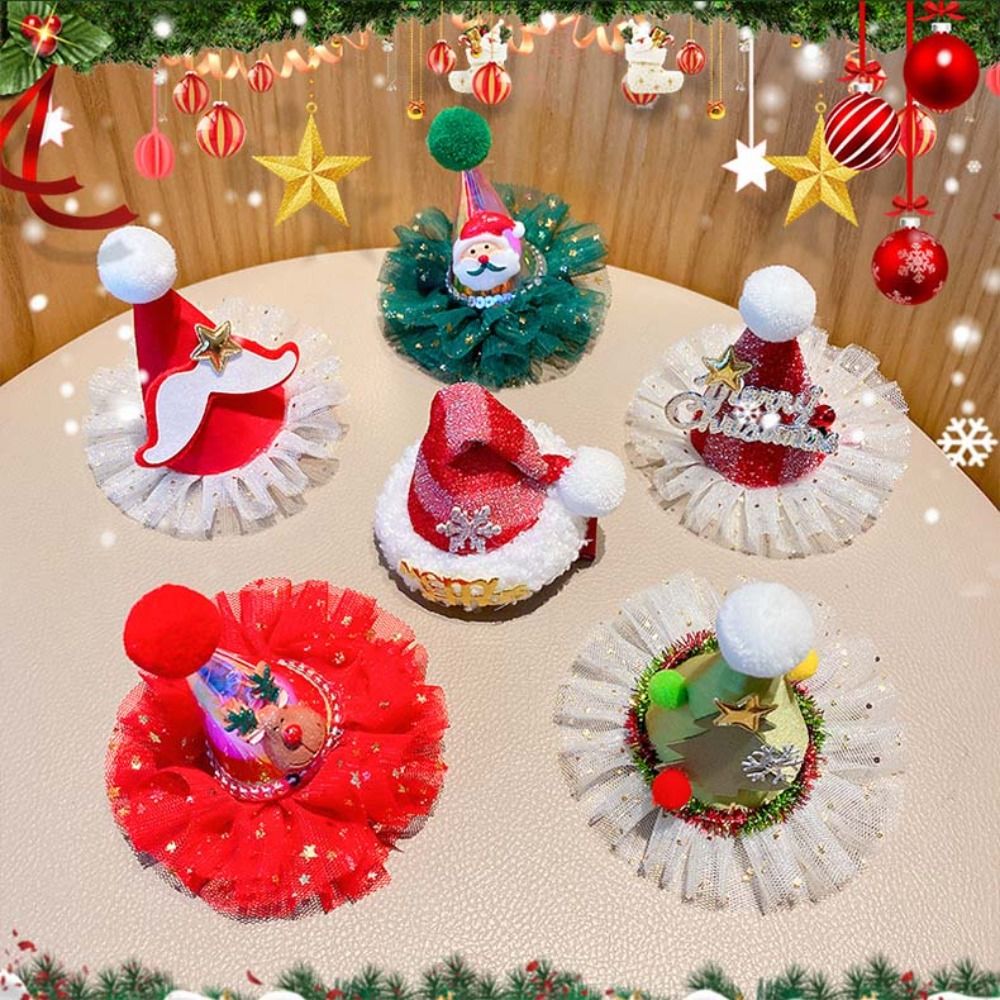 Pinza para el pelo navideña co - Santa Hat Plush reseña y precio